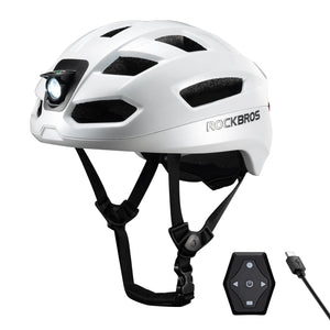ROCKBROS Smart Bike Helmet with Remote-Controlled Warning Lights