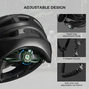 ROCKBROS Smart Bike Helmet with Remote-Controlled Warning Lights
