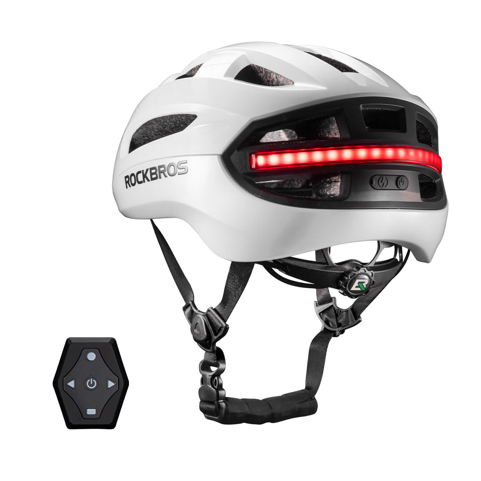 ROCKBROS Smart Bike Helmet with Remote-Controlled Warning Lights
