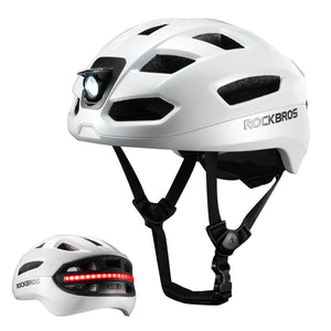 ROCKBROS Smart Bike Helmet with Remote-Controlled Warning Lights