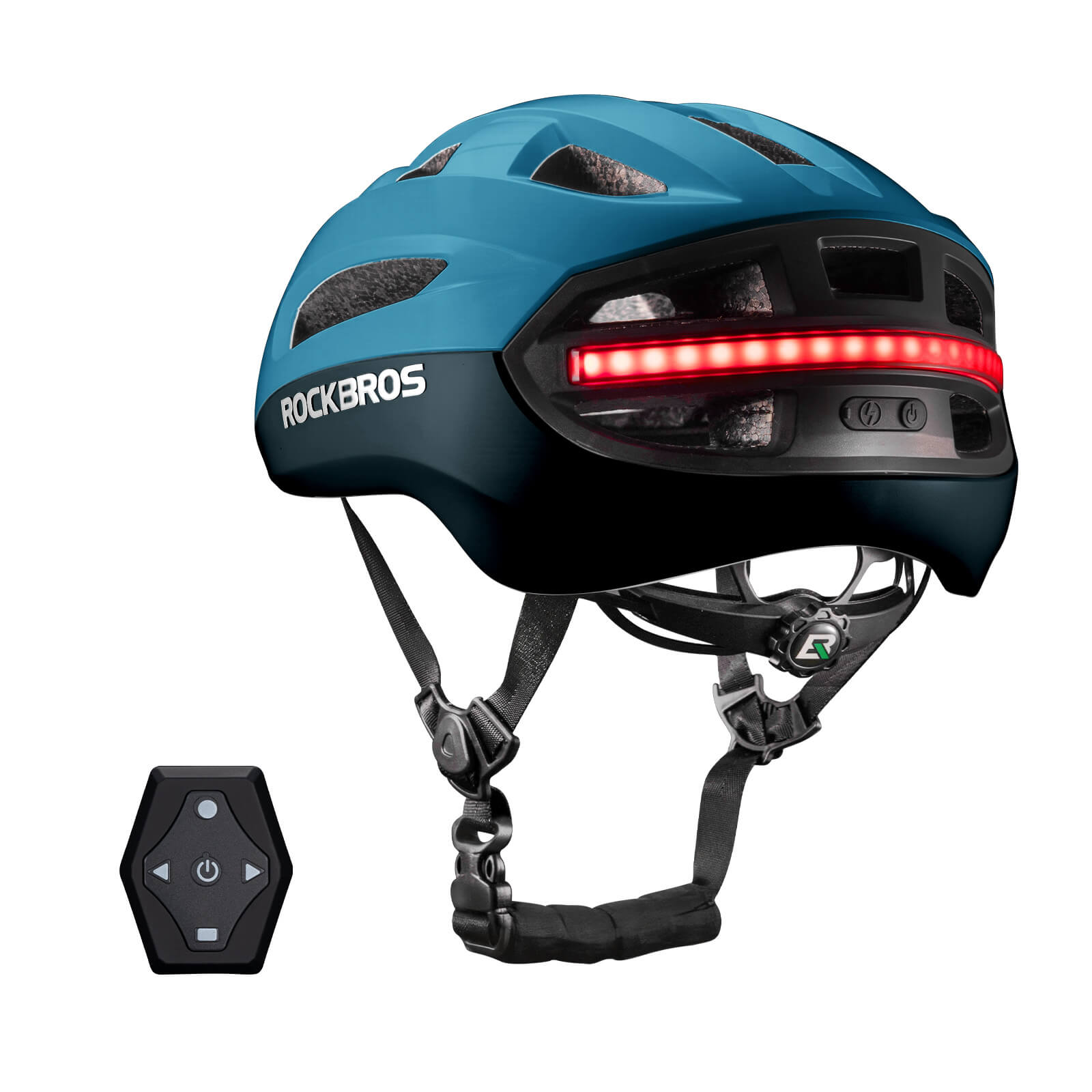 ROCKBROS Smart Bike Helmet with Remote-Controlled Warning Lights