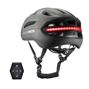 ROCKBROS Smart Bike Helmet with Remote-Controlled Warning Lights