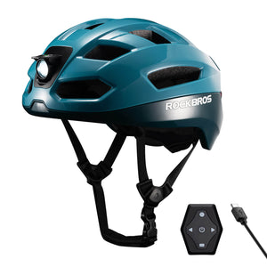 ROCKBROS Smart Bike Helmet with Remote-Controlled Warning Lights