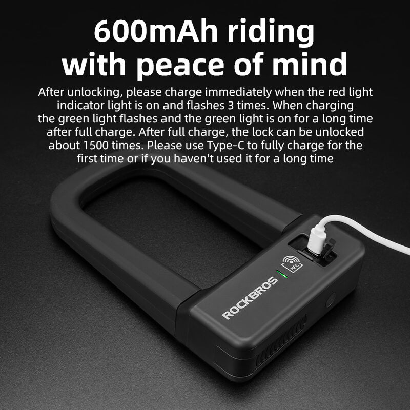 ROCKBROS NFC Key Smart U-Bike Lock