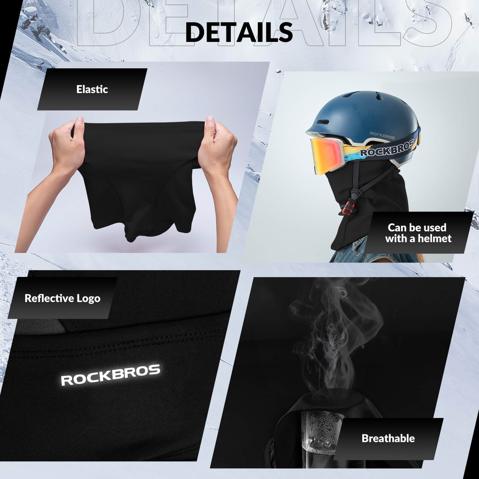 ROCKBROS Thermal Windproof Balaclava Ski Mask