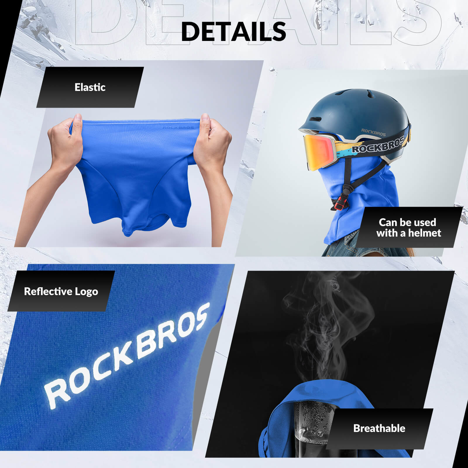 ROCKBROS Thermal Windproof Balaclava Ski Mask