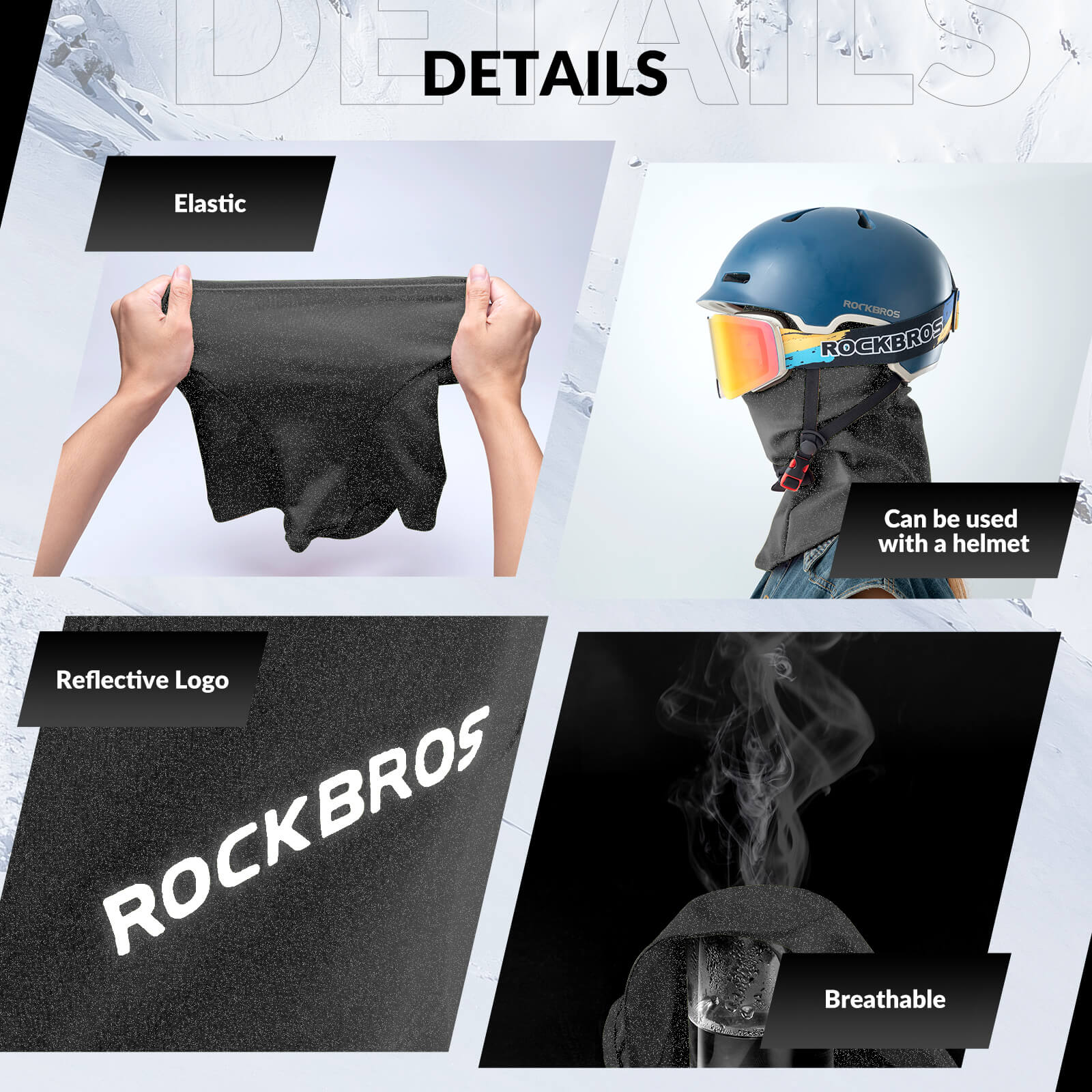 ROCKBROS Thermal Windproof Balaclava Ski Mask