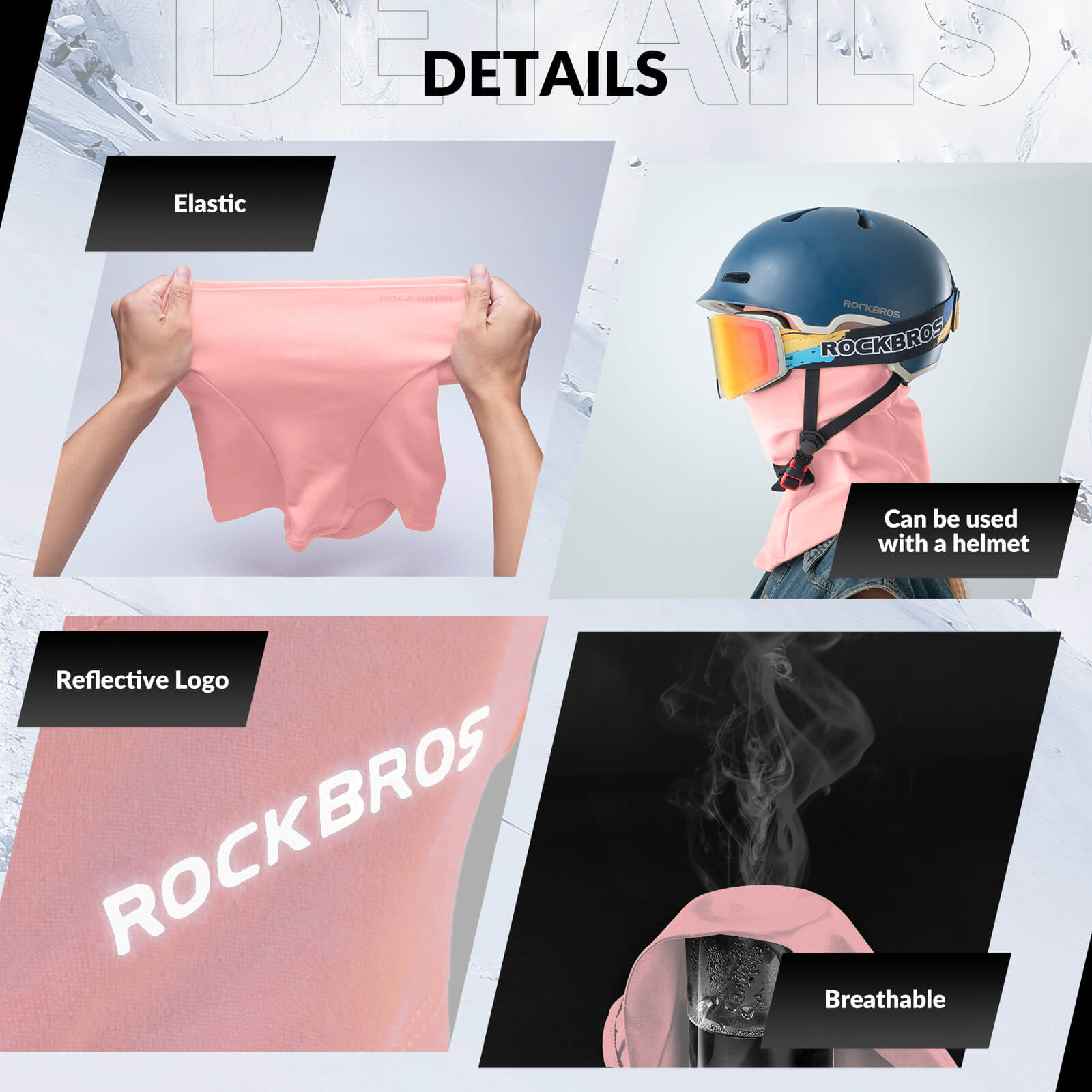 ROCKBROS Thermal Windproof Balaclava Ski Mask