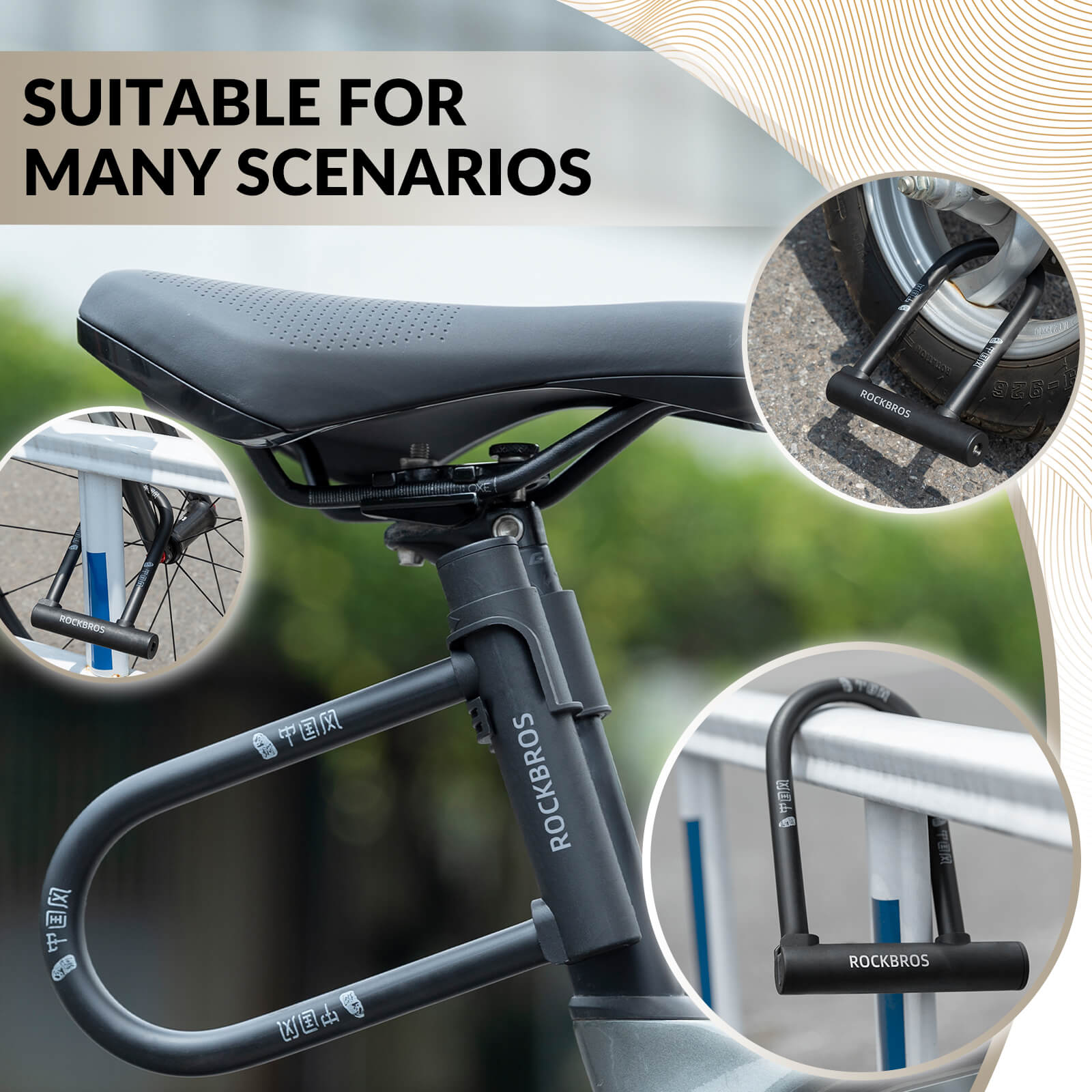 ROCKBROS U-Lock Bike Lock
