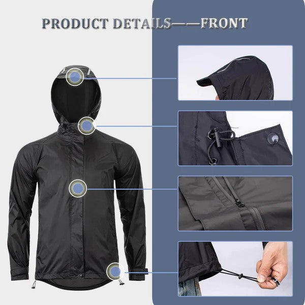 ROCKBROS Unisex Cycling Rain Jacket