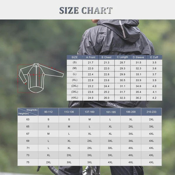 ROCKBROS Unisex Cycling Rain Jacket