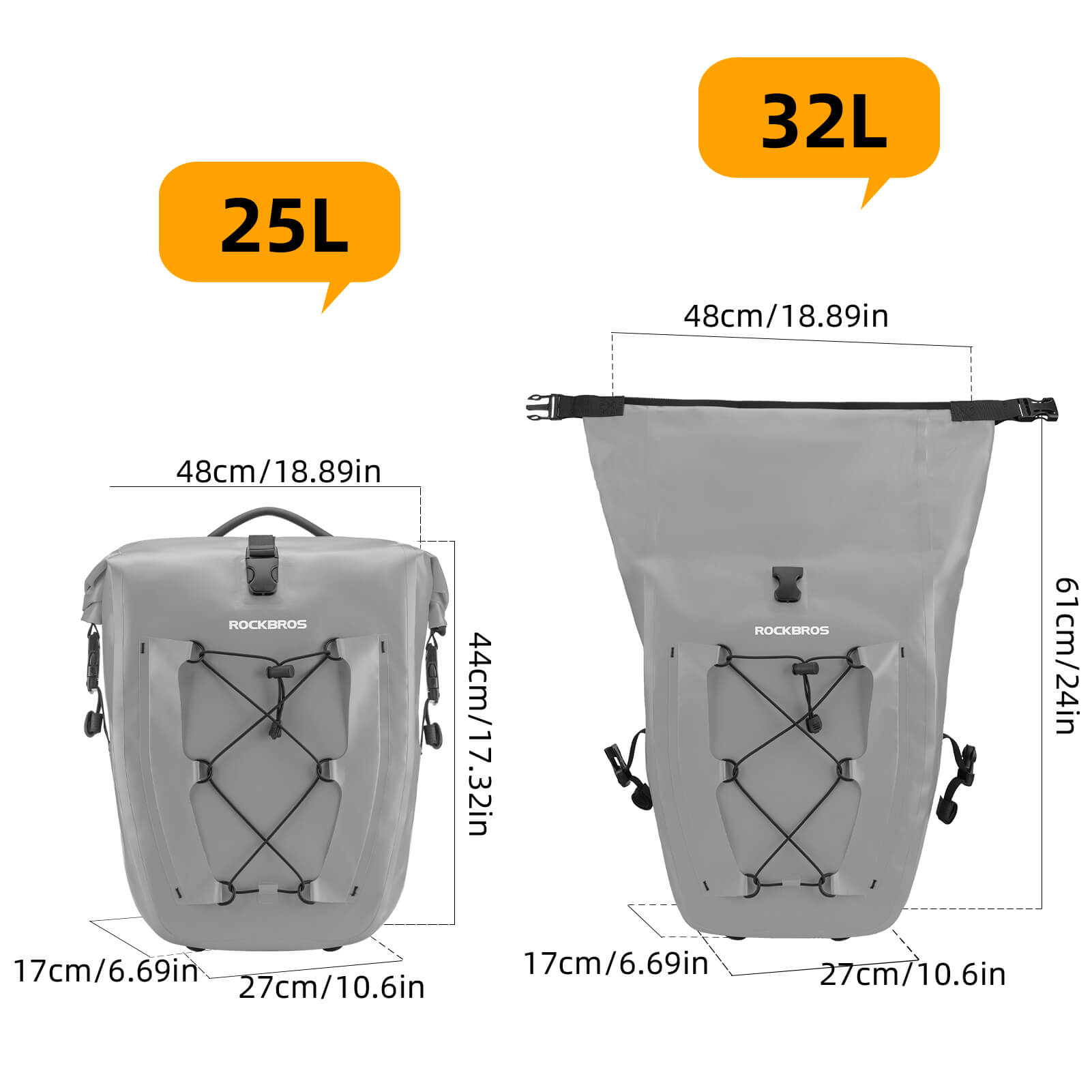 ROCKBROS 32L Waterproof Pannier