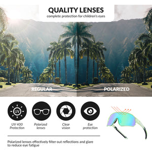 ROCKBROS Kids UV400 Polarized Cycling Sunglasses