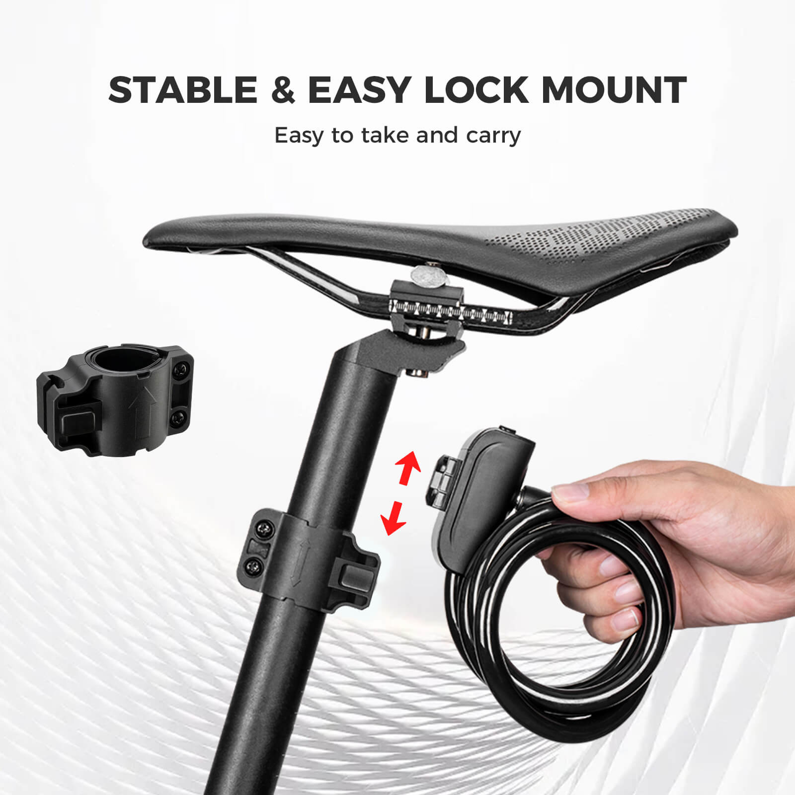 ROCKBROS Compact Cable Bike Lock & Key