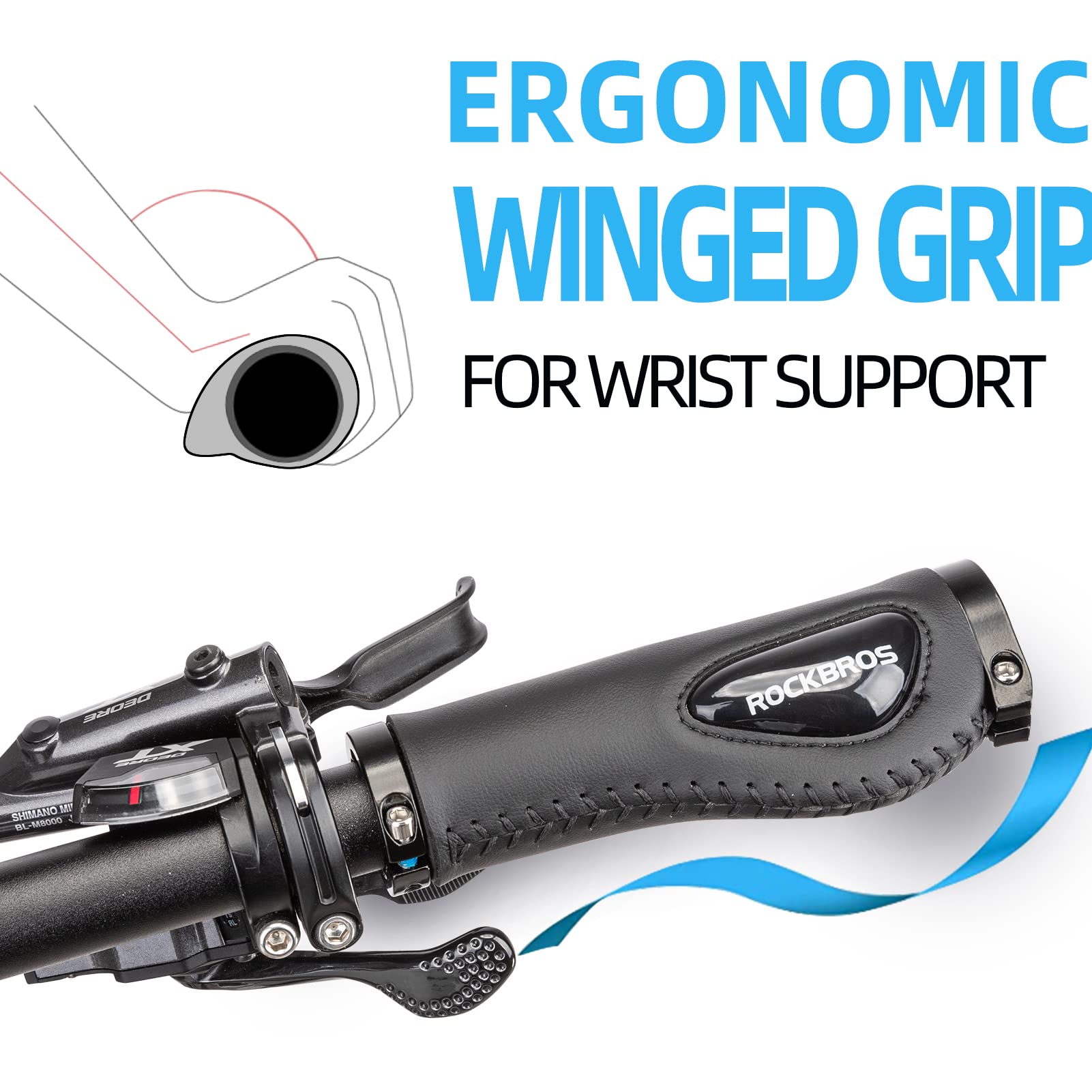 ROCKBROS Soft Gel Dual Lock Handlebar Grips