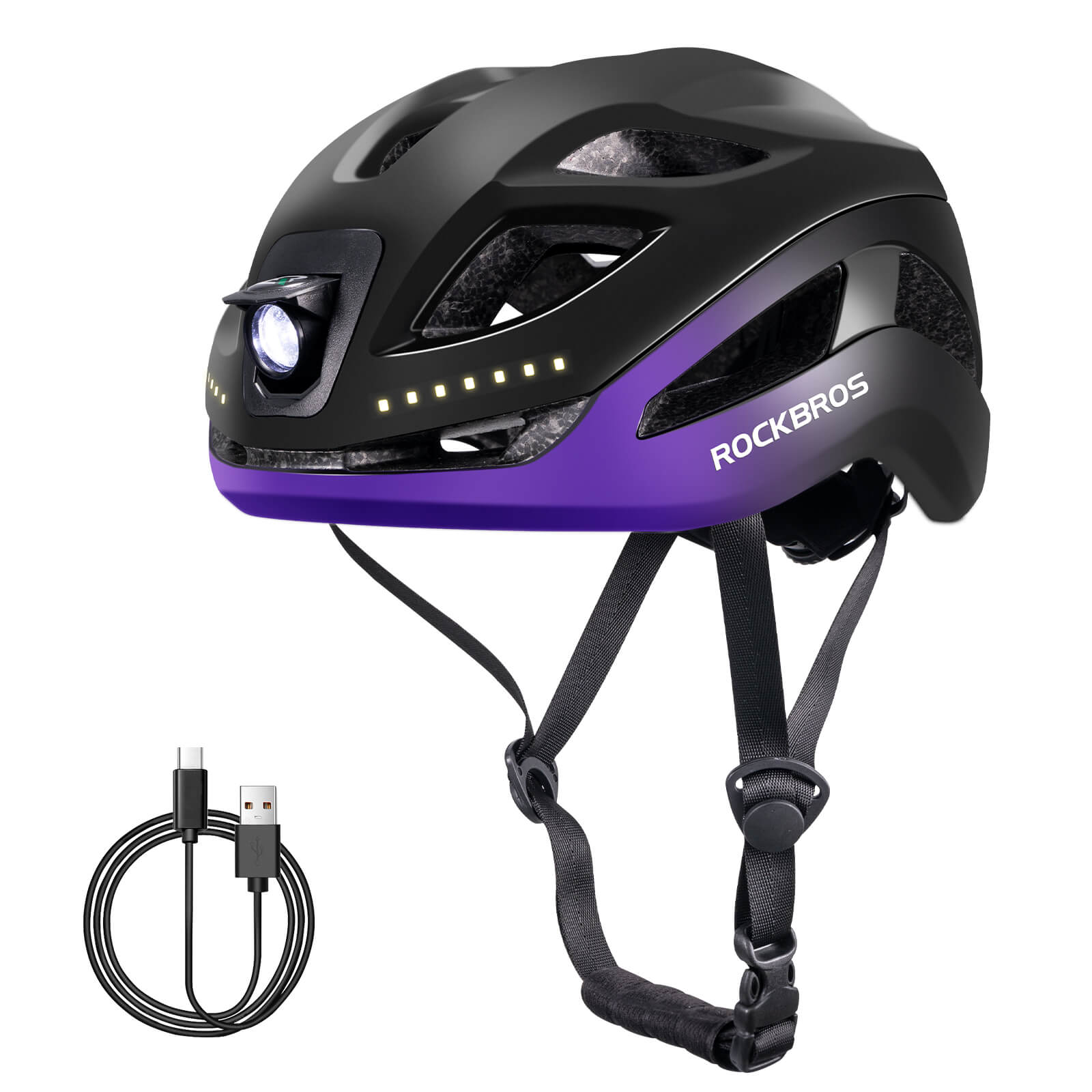 ROCKBROS Head & Tail Light Smart Bike Helmet