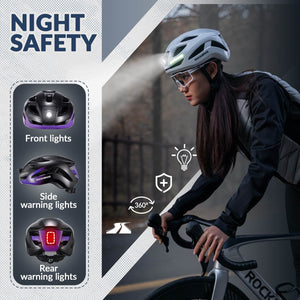 ROCKBROS Head & Tail Light Smart Bike Helmet