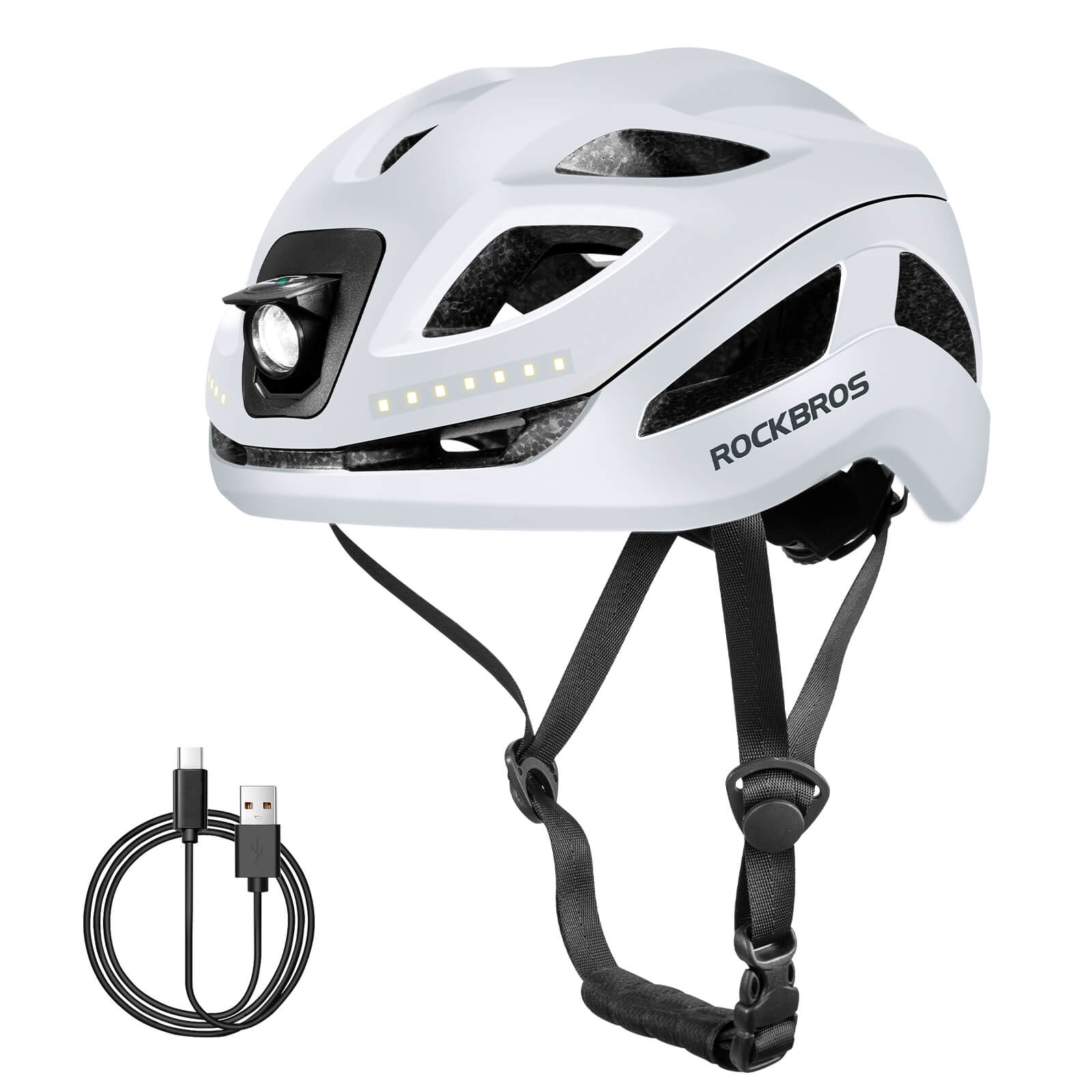 ROCKBROS Head & Tail Light Smart Bike Helmet
