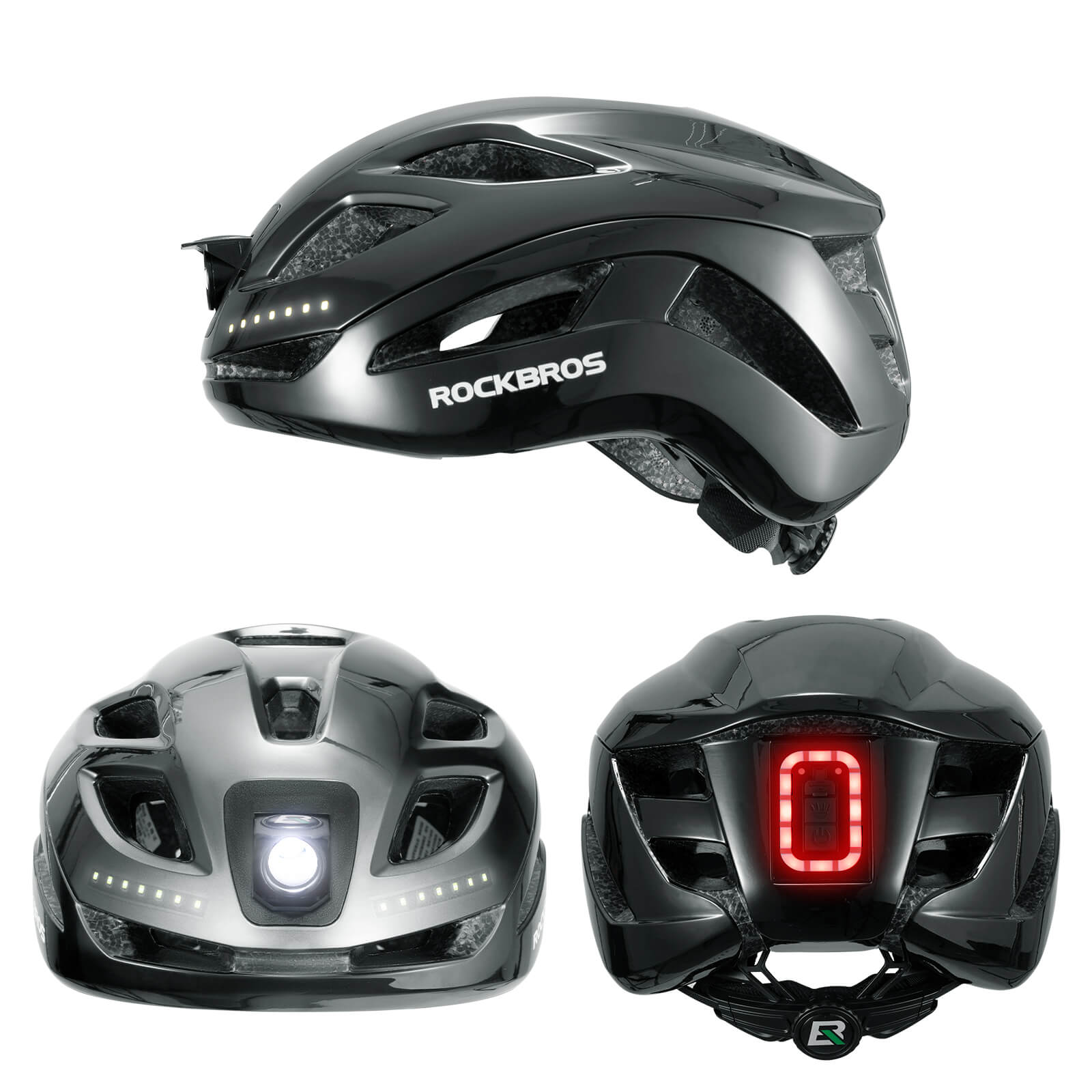 ROCKBROS Head & Tail Light Smart Bike Helmet