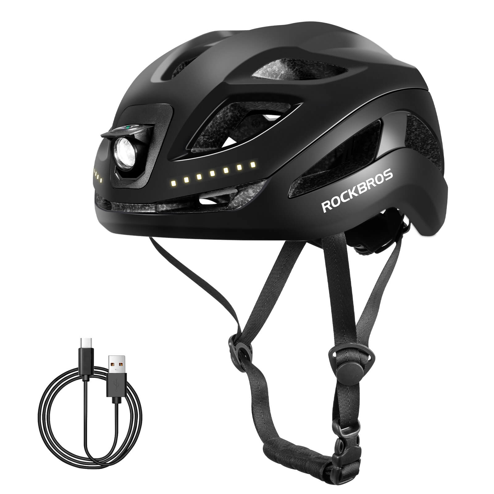 ROCKBROS Head & Tail Light Smart Bike Helmet