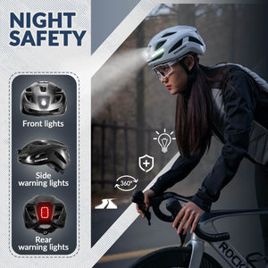 ROCKBROS Head & Tail Light Smart Bike Helmet