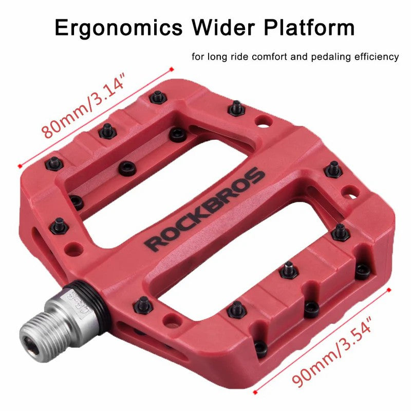 ROCKBROS Nylon High-Speed Bearing & Anti Slip Bike Pedals