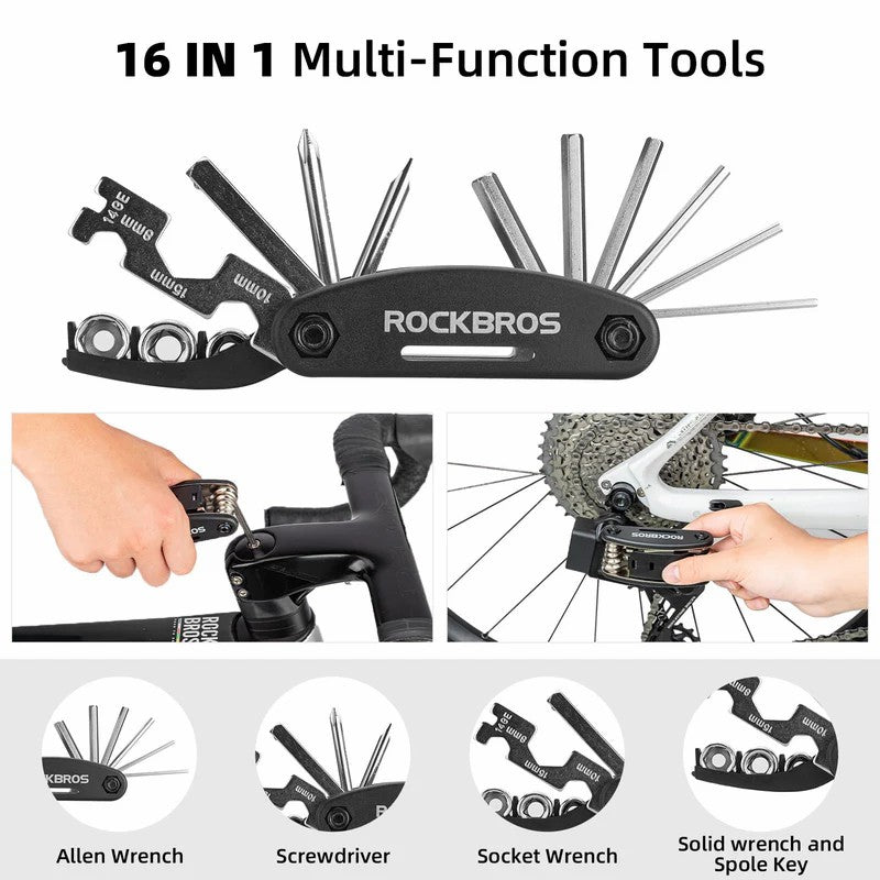 ROCKBROS 16-in-1 Multitool Bike Repair Tool Set