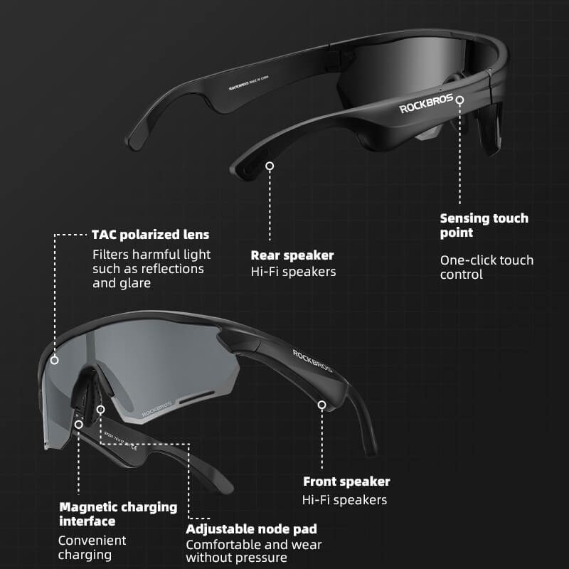 ROCKBROS Polarized Bluetooth Smart Glasses