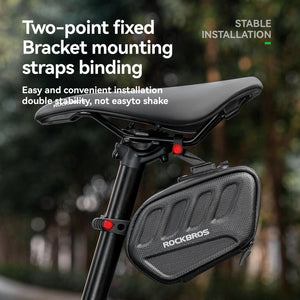 ROCKBROS C61 Hard Shell Saddle Bag with Tail Light