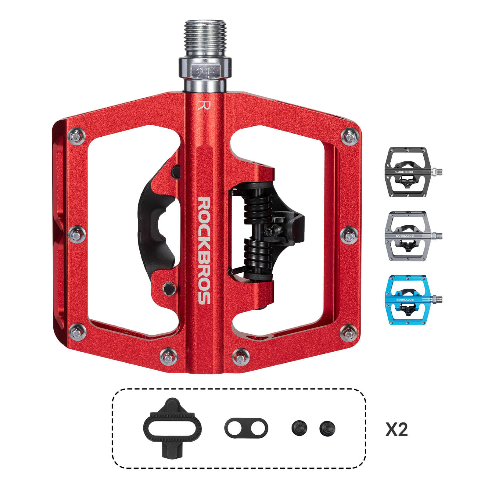 ROCKBROS Dual-Use Clipless & Flat Bike Pedals