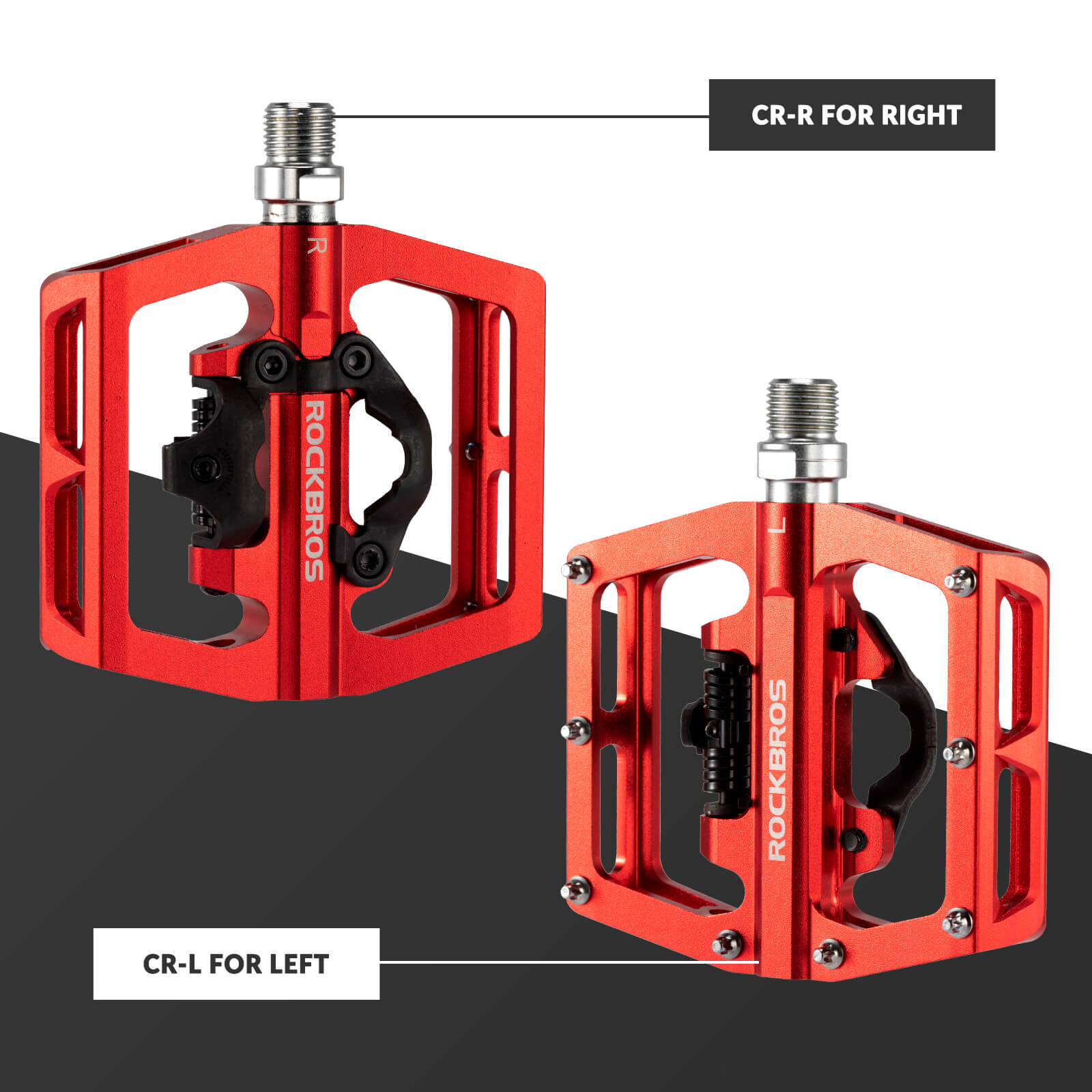 ROCKBROS Dual-Use Clipless & Flat Bike Pedals
