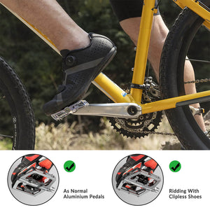 ROCKBROS Dual-Use Clipless & Flat Bike Pedals