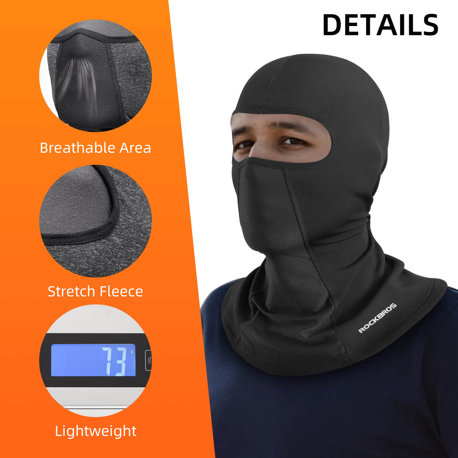 ROCKBROS Fleece Balaclava with Neck Warmer