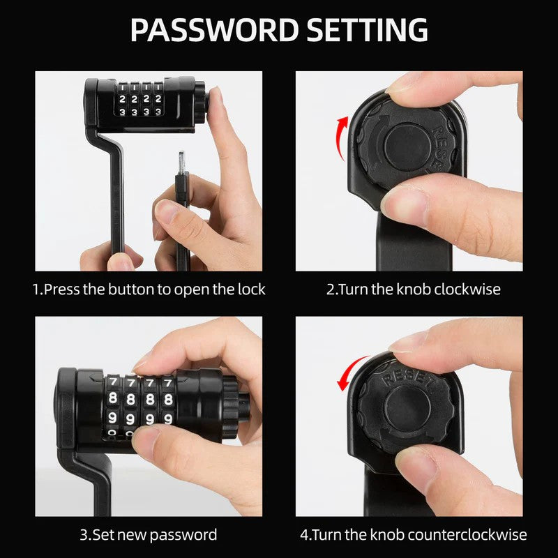 ROCKBROS 4-Digit Folding Bike Lock