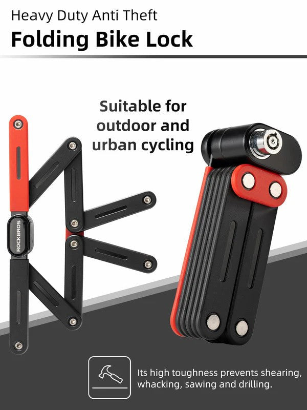 ROCKBROS Heavy Duty Folding Bike Lock