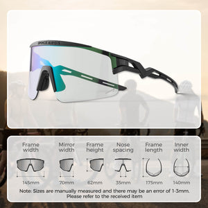 ROCKBROS UV400 Half Frame Photochromic Cycling Sunglasses