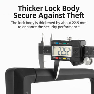 ROCKBROS Extra Thick Heavy-Duty Anti-Cut Bike U-Lock