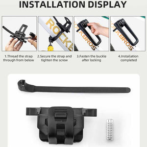ROCKBROS Extra Thick Heavy-Duty Anti-Cut Bike U-Lock