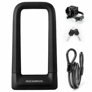ROCKBROS Extra Thick Heavy-Duty Anti-Cut Bike U-Lock