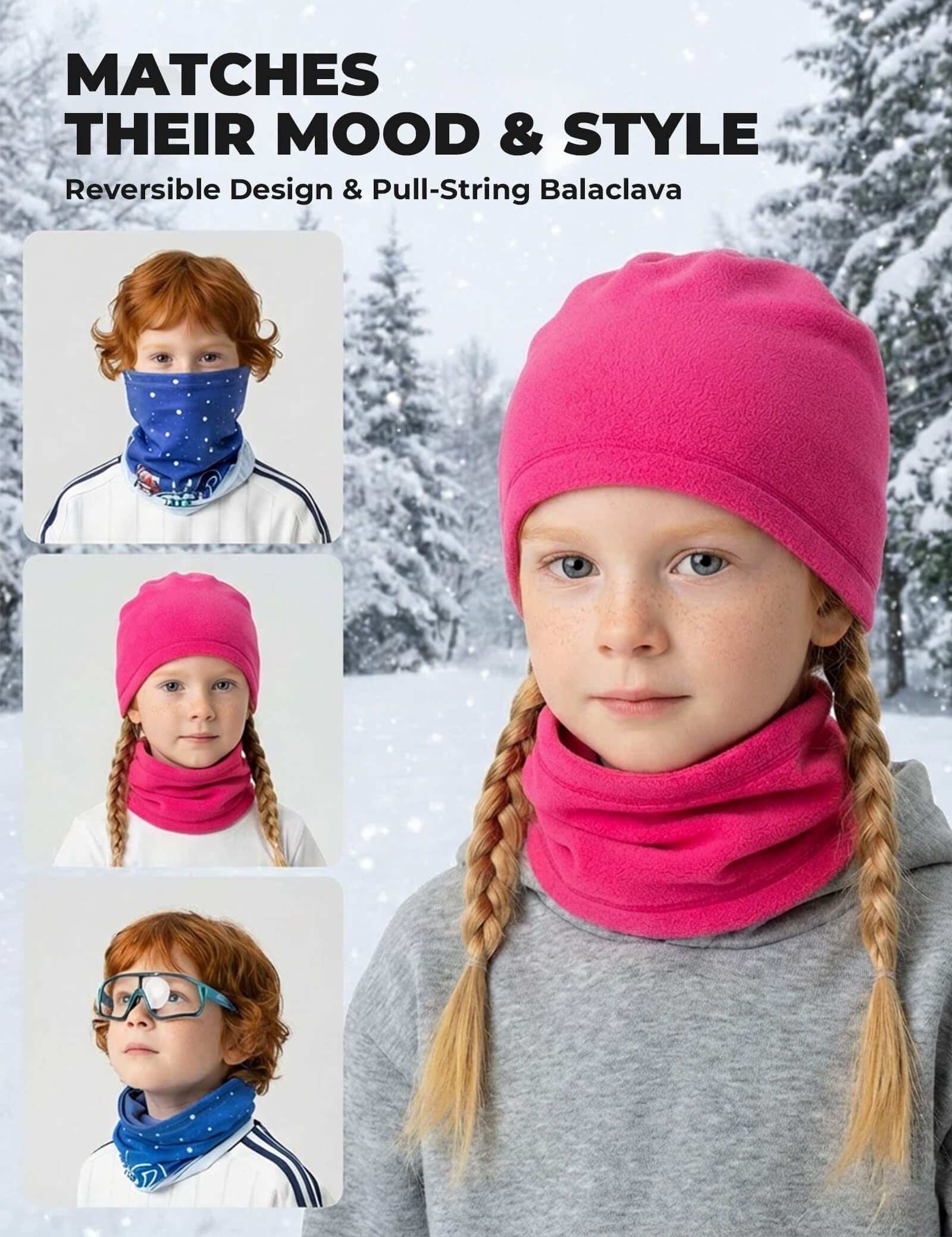 ROCKBROS Kids Fleece Neck Gaiter