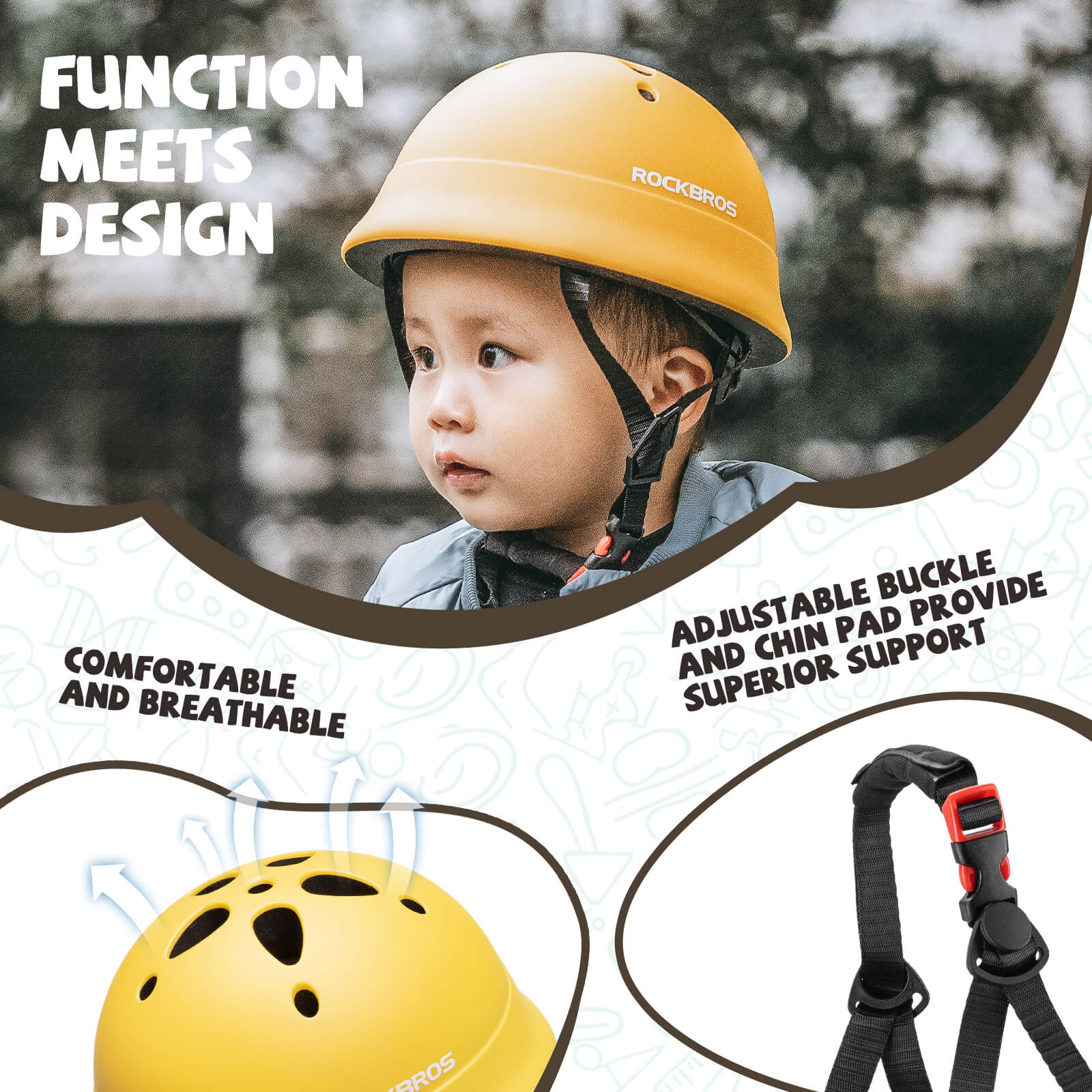 ROCKBROS Kids Lightweight Helmet
