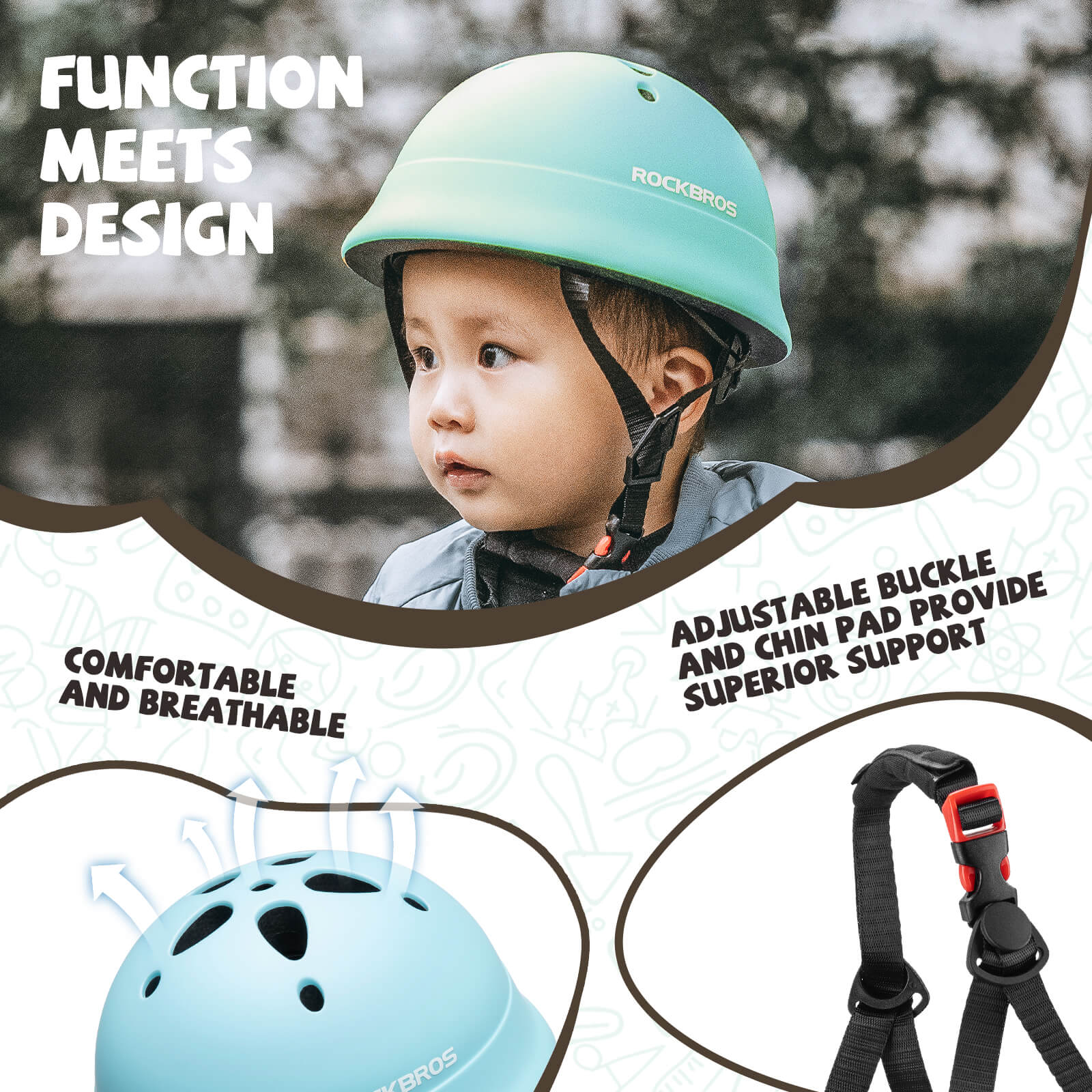ROCKBROS Kids Lightweight Helmet