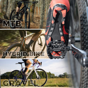 ROCKBROS Flat Half-Clip Bike Pedals