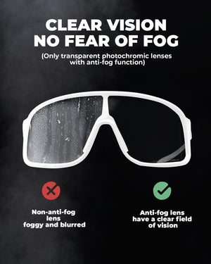 ROCKBROS Photochromic Cycling Glasses with Anti-Fog & UV Protection