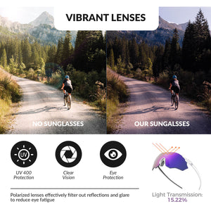 ROCKBROS UV400 Rimless Polarized Cycling Glasses