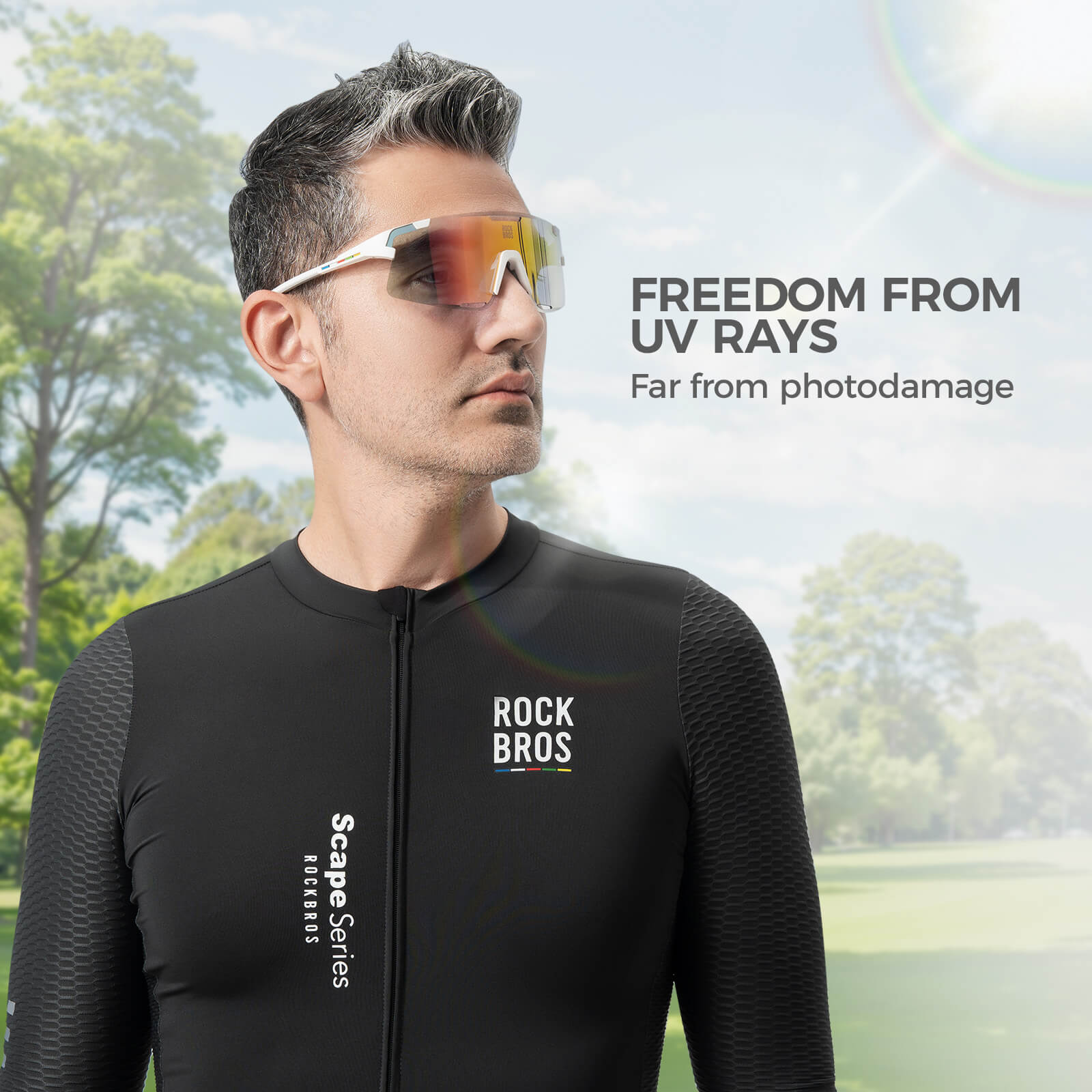 ROCKBROS Boundless 3 Lens Photochromic Cycling Glasses