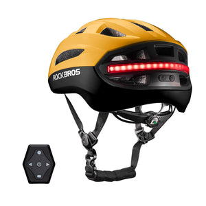 ROCKBROS Smart Bike Helmet with Remote-Controlled Warning Lights