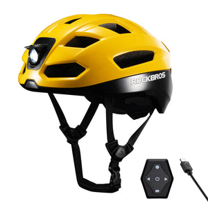 ROCKBROS Smart Bike Helmet with Remote-Controlled Warning Lights