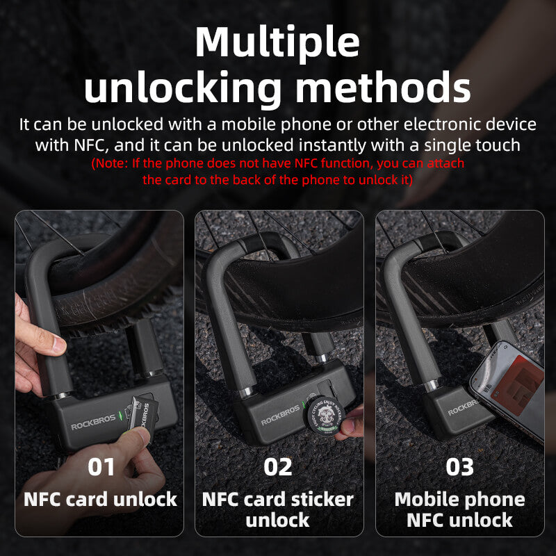 ROCKBROS NFC Key Smart U-Bike Lock