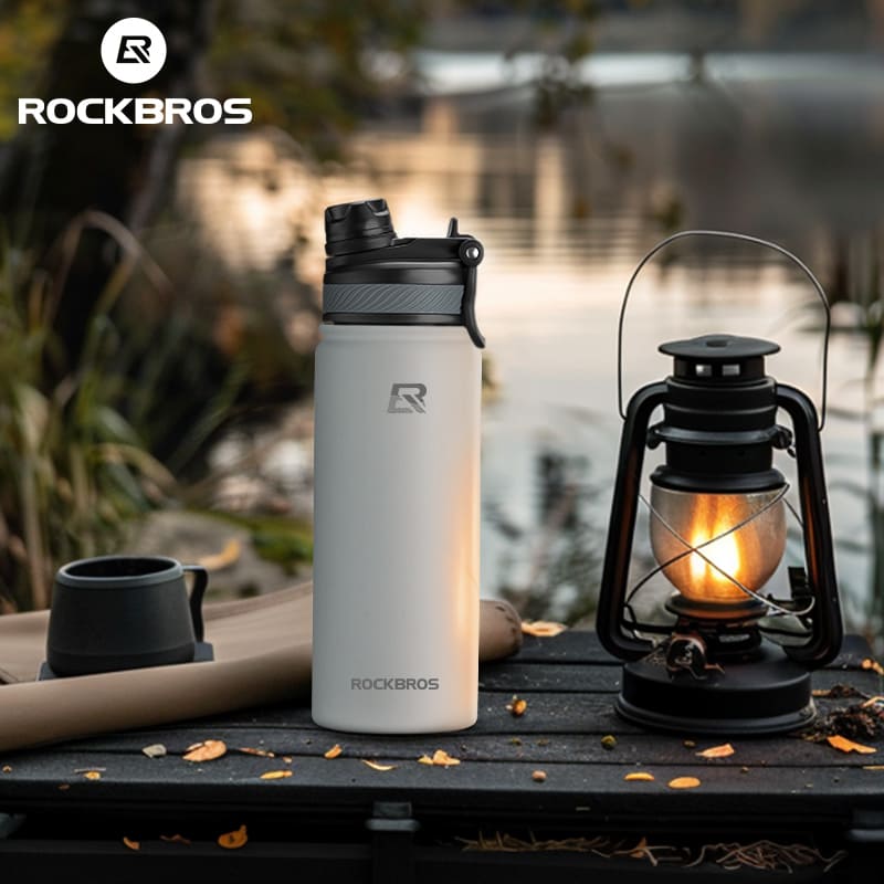 ROCKBROS Stainless Steel Insulated Water Bottle & Straw